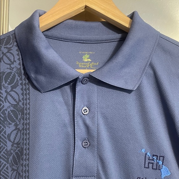 Diamond Head Wear size Large Men's Blue Polo Shirt Resortwear Golf Shirt - Picture 5 of 10